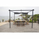 Pergola KIBA avec toit déroulant - Gris - 3 x 3 m