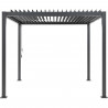 Pergola bioclimatique GAYA - Structure en aluminium et en acier - 290x290xH240 cm - Gris