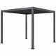 Pergola bioclimatique GAYA - Structure en aluminium et en acier - 290x290xH240 cm - Gris