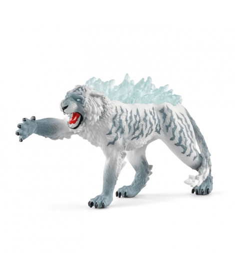 SCHLEICH -  70147 ELDRADOR CREATURES Figurine Tigre de Glace - Jouet Tigre Avec des Cristaux Dorsaux Féroces et Terrifiants