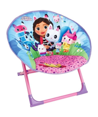 GABBY ET LA MAISON MAGIQUE - Siege lune pliable pour enfant h.47 x l.54 x p.42 cm