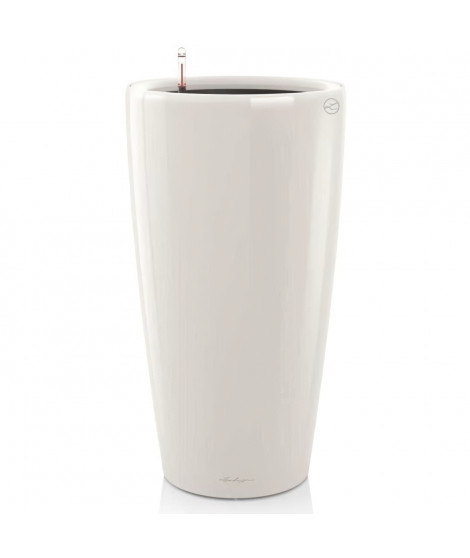 Pot de fleur LECHUZA Rondo Premium 40 - kit complet, blanc brillant