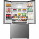 Réfrigérateur américain HISENSE RF815N4SASE - 2 Portes + 1 tiroir - Pose libre - Capacité 635L - L91,4 cm - Inox