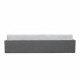 ECLIPSE Lit adulte 160x200 cm + Coffre de rangement - Tissu gris clair