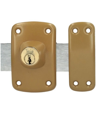 YALE - YV10DE-45/SC - Verrou  cylindre double 5 goupilles diametre 23 mm - longueur 45 mm - 3 clés - marron doré