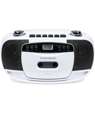 Lecteur radio cassette et CD portable - THOMSON - RK201CD - Blanc