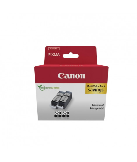 Pack de 2 cartouches d'encre noir - CANON - PGI-520