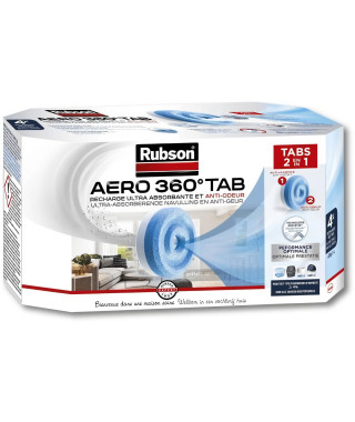 RUBSON Absorbeur AERO 360 Recharge Neutre Lot de 4