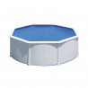 Piscine hors sol acier ronde blanche - Fidji - Ø370 x 122 cm - GRE - Contenance 10 102 L - Filtration a sable