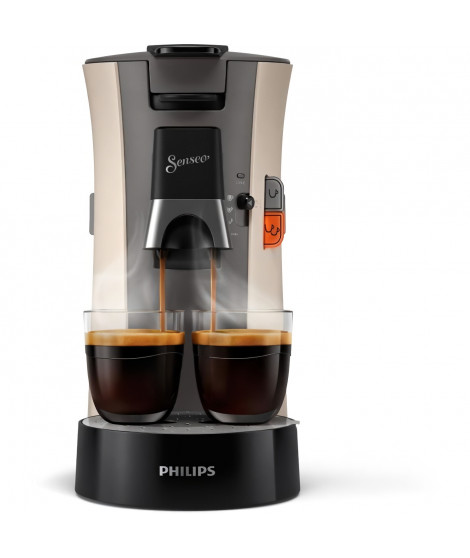 Machine a café dosette SENSEO SELECT Philips CSA240/31, Intensity Plus, Booster d'arômes, Crema plus, 1 a 2 tasses, Nougat