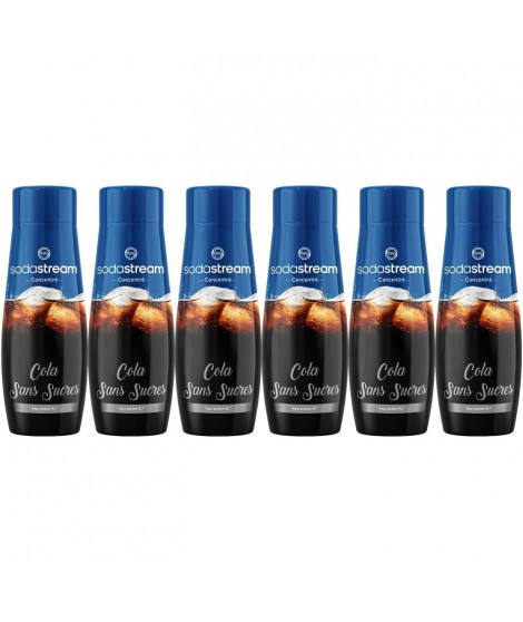 Lot de 6 Concentrés COLA SANS SUCRES SODASTREAM - 440ml