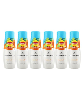 Lot de 6 Concentrés Lipton Ice Tea saveur Peche zéro sucres SODASTREAM - 440ml