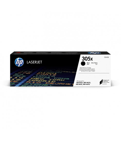 TONER HP 305X (CE410X) noir - cartouche authentique pour imprimantes HP LaserJet 300 M351 /400 M451/300 MFP M375/400 MFP M475