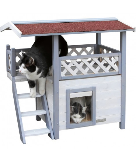 KERBL Niche pour chat Lodge Ontario - 77x50x73cm