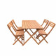 Ensemble repas de jardin en bois d'eucalyptus FSC - 4 personnes