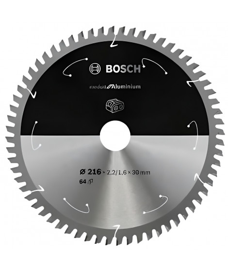 Lame de scie circulaire au carbure BOSCH  216 x 30 x 2,2 mm (64 dents) - Aluminium