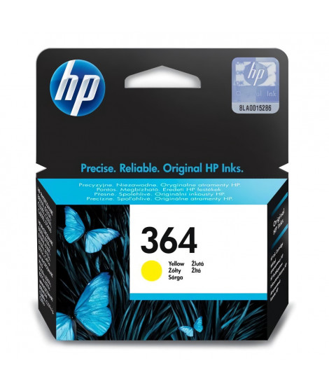 HP 364 Cartouche d'encre jaune authentique (CB320EE) pour HP DeskJet 3070A et HP Photosmart 5525/6525