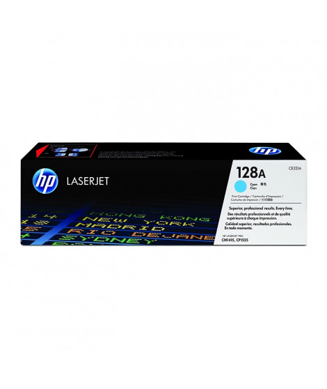 Cartouche de toner HP 128A (CE321A) cyan pour imprimantes HP Color LaserJet CP1525/CM1415MFP