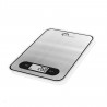 LITTLE BALANCE 8169 Slim, Balance de cuisine électronique, 5 kg / 1 g, Plateau en verre trempé, Extra-plate, Inox