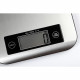 LITTLE BALANCE 8169 Slim, Balance de cuisine électronique, 5 kg / 1 g, Plateau en verre trempé, Extra-plate, Inox