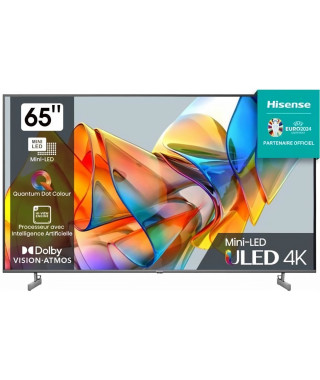 TV QLED - HISENSE - 65U6KQ - 65'' (164 cm) - 4K UHD 3840x2160 - HDR - TV connecté - 3xHDMI