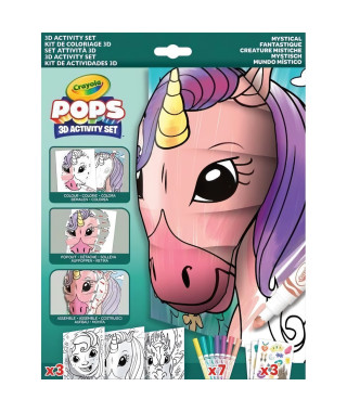 Jeu de dessins en 3D - CRAYOLA - POPS 3D - Mystical