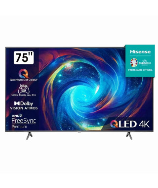 TV QLED - HISENSE - 75E7KQ PRO - 75 (189 cm) - 144 Hz - 4K UHD 3840x2160 - HDR10+ - TV connecté - 4xHDMI