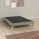 Sommier tapissier - 140x190 cm - Vert olive - Kit - DEKO DREAM Eazyx