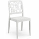 Lot de 4 chaises - ARETA - MEDEA - 51 x 46 x H88 cm - Blanc