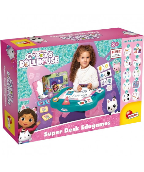 Table éducative Gabby Dollhouse - LISCIANI - Plus de 10 jeux amusants et faciles