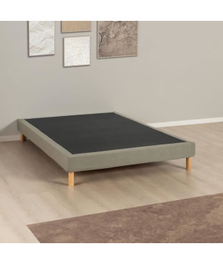 Sommier tapissier - 160x200 cm - Vert olive - Kit - DEKO DREAM Eazyx