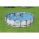 Kit Piscine hors sol tubulaire BESTWAY - Steel Pro Max - 610 x 132 cm - Rectangulaire (Inclus filtre a cartouche + échelle +