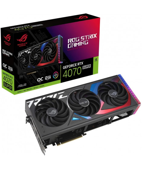 ASUS - Carte Graphique - ROG-STRIX-RTX4070 SUPER-O12G-GAMING