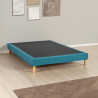 Sommier tapissier - 140x190 cm - Bleu turquoise - Kit - DEKO DREAM Eazyx