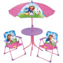 Mobilier de jardin - FUN HOUSE - Salon de jardin Gabby et la Maison Magique Table 46 x 46 cm 2 chaises pliantes parasol 125 x…