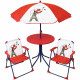 Mobilier de jardin - FUN HOUSE - Salon de jardin Jeux Olympiques Paris 2024 Table 46 x 46 cm 2 chaises pliantes parasol 125 x…