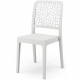 Lot de 4 chaises - ARETA - TICHE - 51 x 46 x H88 cm - Blanc