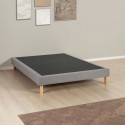 Sommier tapissier - 160x200 cm - Gris clair - Kit - DEKO DREAM Eazyx