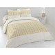 Parure de couette HOME LINGE PASSION Nat - 3 Pcs - 220 x 240 - 100% Coton 57 Fils - Miel