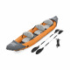 Kayak gonflable - BESTWAY - Rapide X3 Hydro-Force - 381x100cm - 3 places - 250 kg max - 2 pagaies, 2 ailerons amovibles + pompe