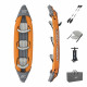 Kayak gonflable - BESTWAY - Rapide X3 Hydro-Force - 381x100cm - 3 places - 250 kg max - 2 pagaies, 2 ailerons amovibles + pompe