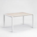 Table - GROSFILLEX - Eden 133 - Blanc lin - 133x87 - Aluminium et résine - 6P