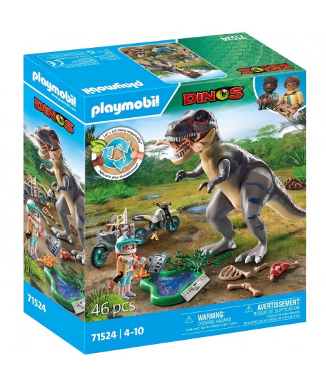 PLAYMOBIL 71524 Explorateur avec moto et tyrannosaure