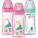 Lot de 3 Biberons anti-coliques - DODIE - Anti-coliques - Tétines rondes - 330 ml - +6 mois - 3 vitesses - Débit 3 - Rose et …