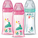 Lot de 3 Biberons anti-coliques - DODIE - Anti-coliques - Tétines rondes - 330 ml - +6 mois - 3 vitesses - Débit 3 - Rose et …