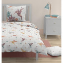 Parure de couette ROUPILLON Paradise - 2 Pcs - 140 x 200 - 100% Coton - Rose