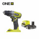 Perceuse-visseuse a percussion sans fil RYOBI - 2 vitesses 18V ONE+ 40Nm + batterie 2,0 Ah et 1 chargeur rapide 2,0A R18PD2-120B