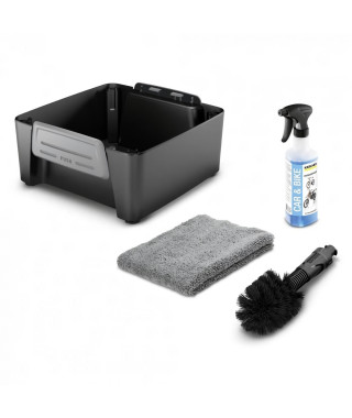 KARCHER Kit vélo - Accessoire associé au nettoyeur mobile OC3 - Chiffon microfibre, une brosse universelle et un détergent vélo