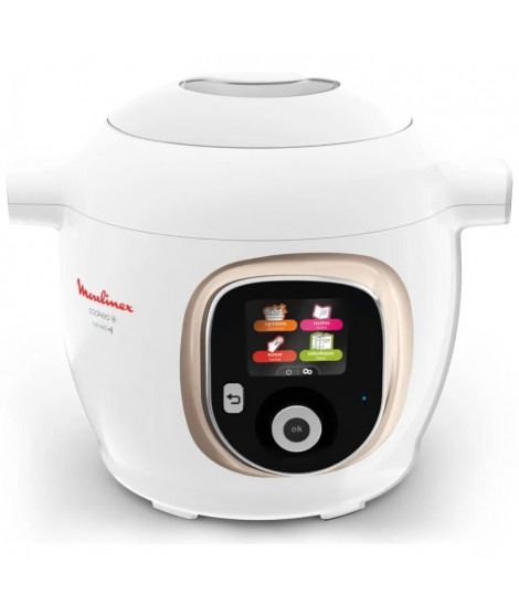 MOULINEX Cookéo Connect Multicuiseur intelligent haute pression CE86DA10 - 200 recettes intégrées - Capacité 6L