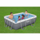 Kit Piscine hors sol tubulaire BESTWAY - Power Steel - 282 x 196 x 84 cm - Rectangulaire (Inclus épurateur a Cartouche)